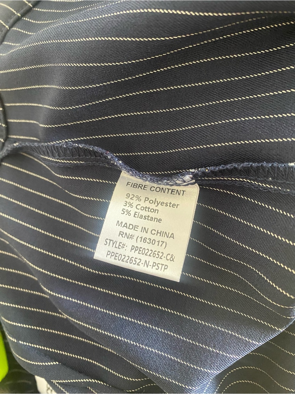 Princess Polly Navy Pinstripe Wrap Waist Wide Leg Pants High Rise US 2 - Picture 7 of 7